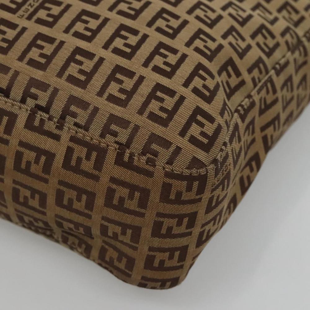 FENDI Zucchino Canvas Hand Bag Beige Auth 127082 - Picture 9 of 16